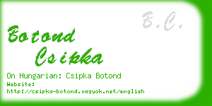 botond csipka business card